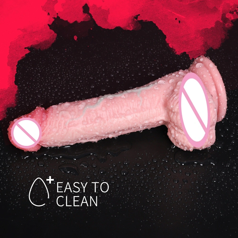 Fabriekswinkelverkoop invoegbare penis vrouwenmasturbator kristal PVC dildo volwassen情趣speelgoed handmatige realistische dildo geschikt voor vrouwen-LM-B01-4