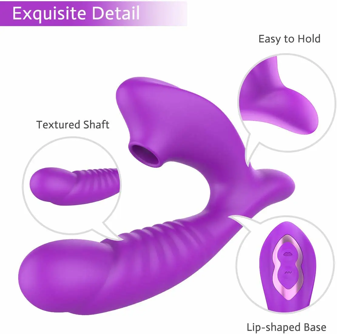 Suckle Shock Stick -massageer G-pistoke-stimulaatio vedenkestävää USB-latausta varten aikuinen naisen sukupuolilelu 10 nopeusastetta GM-251-1