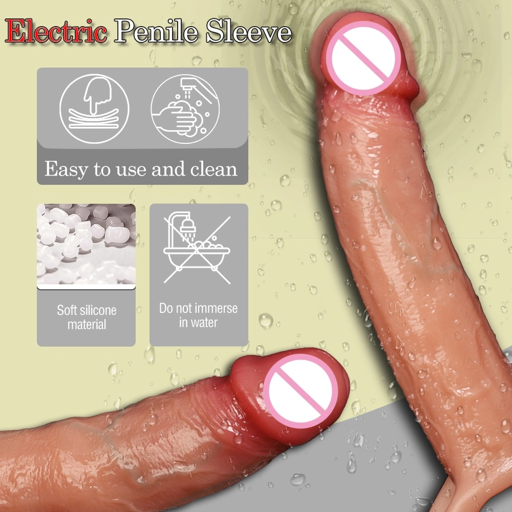 Peniscondoom verlenger realistische peniscondoom silica-gel verlengend seksspel mannenpenisvergroter Funda Para Pene LM-CT608-2