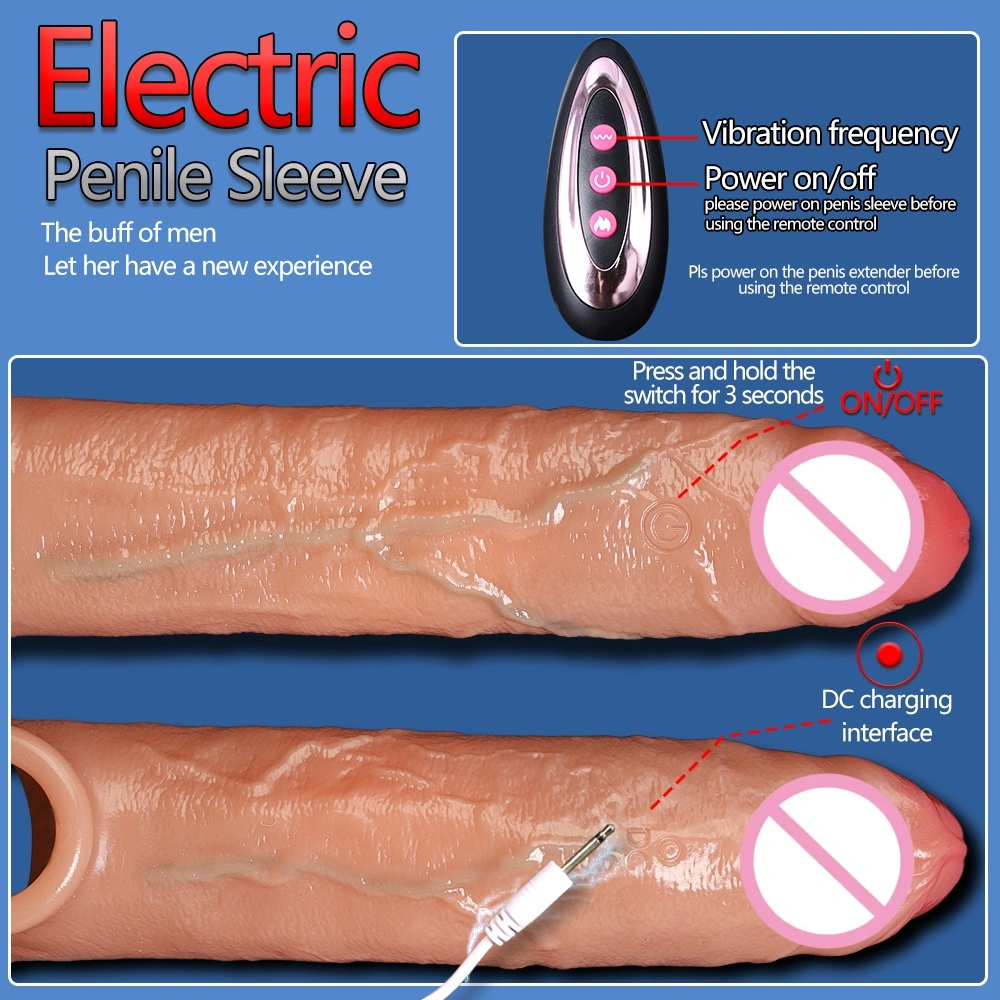Realistische peniscover voor volwassenen, herbruikbare siliconen penisvergroter, verlengde condoom voor mannen, dildo-versterker, sekstoy - LM-CT609-2
