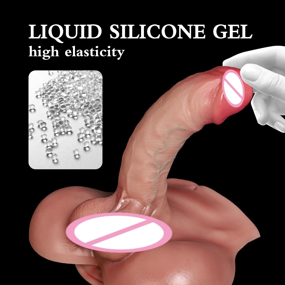 Handmatige penisdildo met zachte zuignap - waterdicht 28M draagbare echte tactiele volwassenenstimulator - LM-B327-1