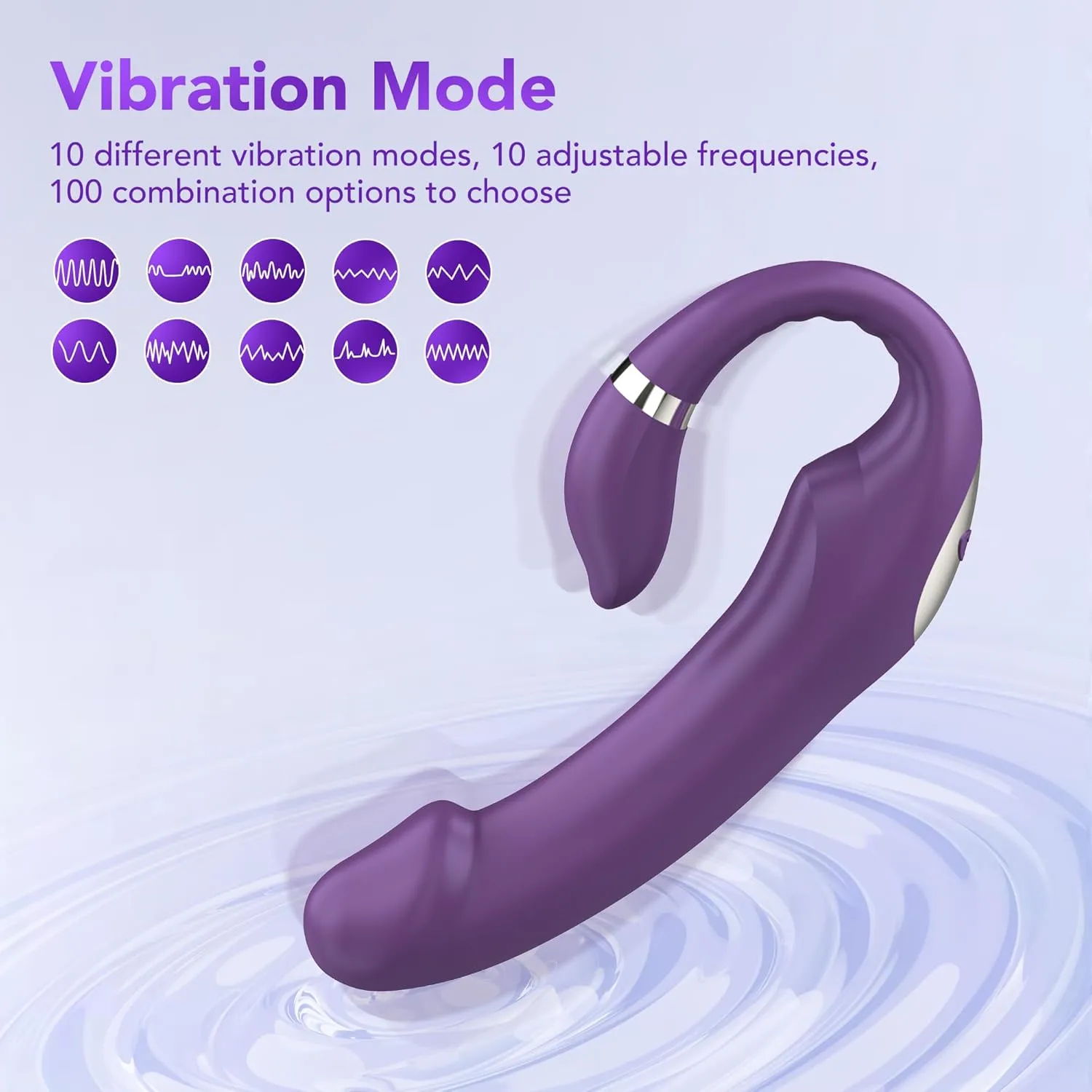 Heating rod massager G-point stimulus vesitiivis USB-latausnainen naisten aikuisten lelu 10 nopeusvaihtoehtoa GM-274-1