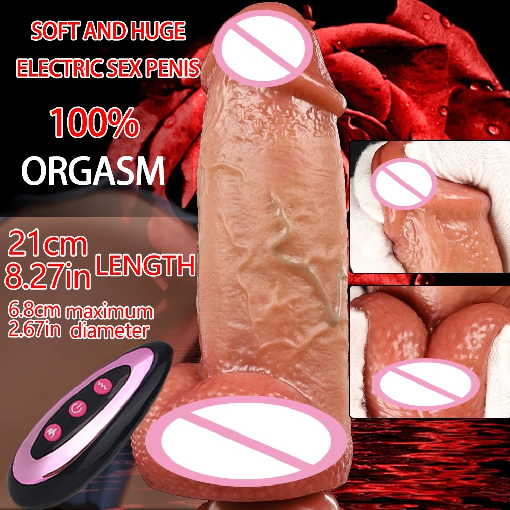 Korkealaatuinen naisten penis seksilelu etäohjattava ihmisten kumi penisin imitaatio vibrattori (naisten käyttöön) - LM-A333-4