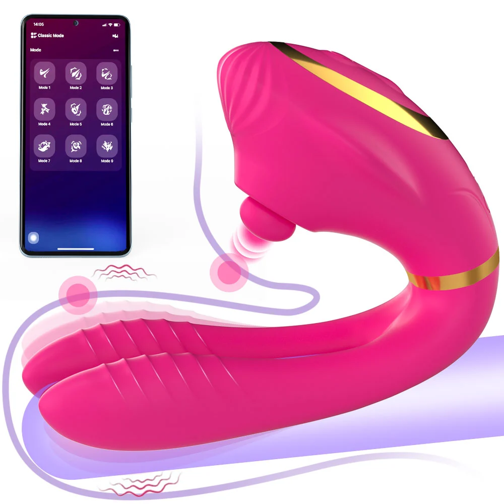 Sugelus tyyppinen kaksoisvibratorimassageerituri G-pisteen stimuloimiseen vedenpitävä aikuisten seikkailu lelu naisille 10 nopeusastetta APP:llä GM-546