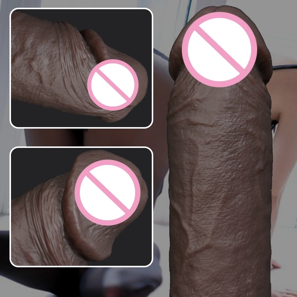 Flexiskin siliconen penis sleeve met huidachtige textuur, verhoogt de omtrek en biedt diepere stimulatie, volwassen speelgoed. LM-D820