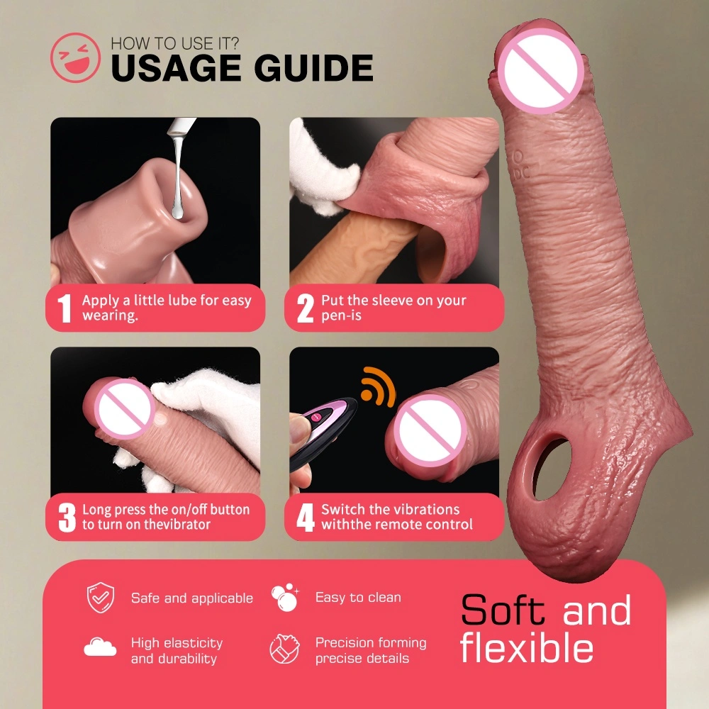 Afstandsbedienbare lange penis, gigantische realistische telescopische dildo vibrator met verwarmingsfunctie voor vrouwen - LM-CT812