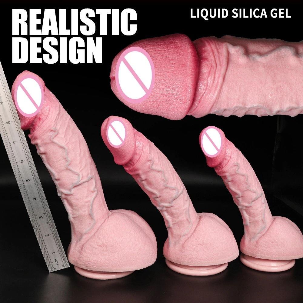 Manuaalinen todellinen monikokoinen imitaatio penis ulkomailla maistuva musta penis G-pisteen aikuisten seksi lelu-LM-B501-4-S