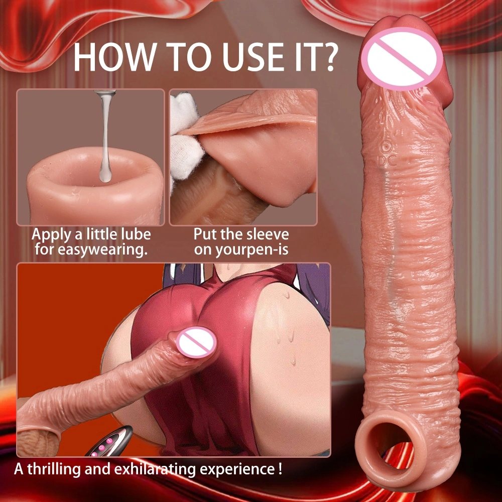 Silicone herbruikbare penishoes verlenger condoom sexspeelgoed manlijke penishoes LM-CT614-3