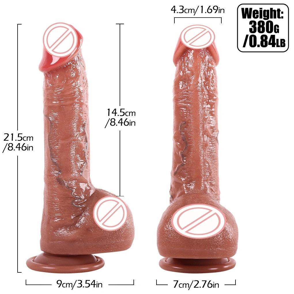 Myydään naisten pehmeää silikoni-dildo-pelihäntä - realistinen aikuisten tekoinen penis imetyssilikonimateriaalilla - BJD-E008