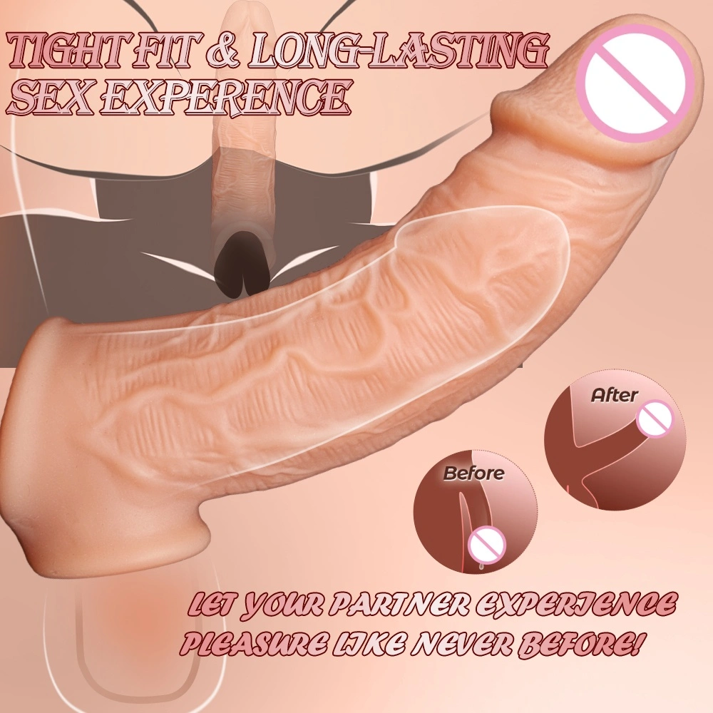 Dildo Rabbit Vrouwelijke silicaanse vibrator Invoegbare dubbele vibratie waterdichte vleeskleurige clitoris massager LM-D818