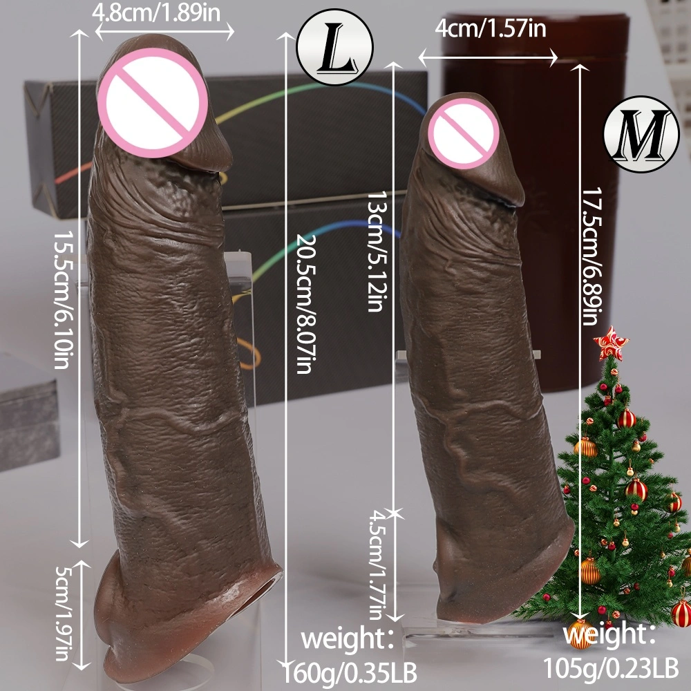 Wireless afstandsbediening draagbare dildo hoes versterkte siliconen dildo sensuele vibrator volwassen sensuele producten LM-D803
