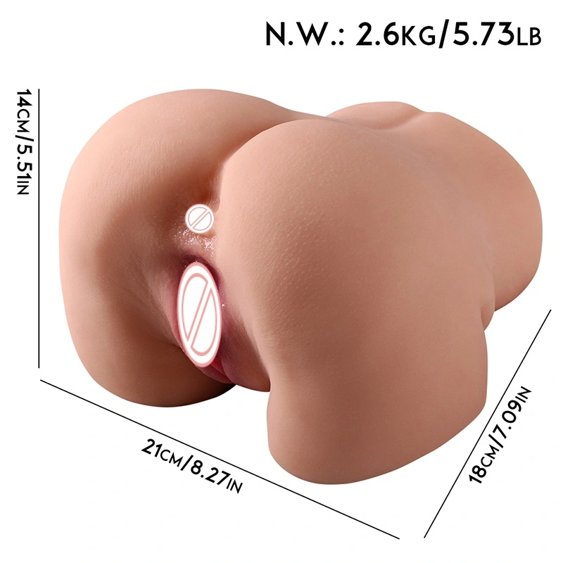 Onaniemodel Dobbelthulække model TPE-vagina, anus og vulva realistisk vandtæt - BJD-F006