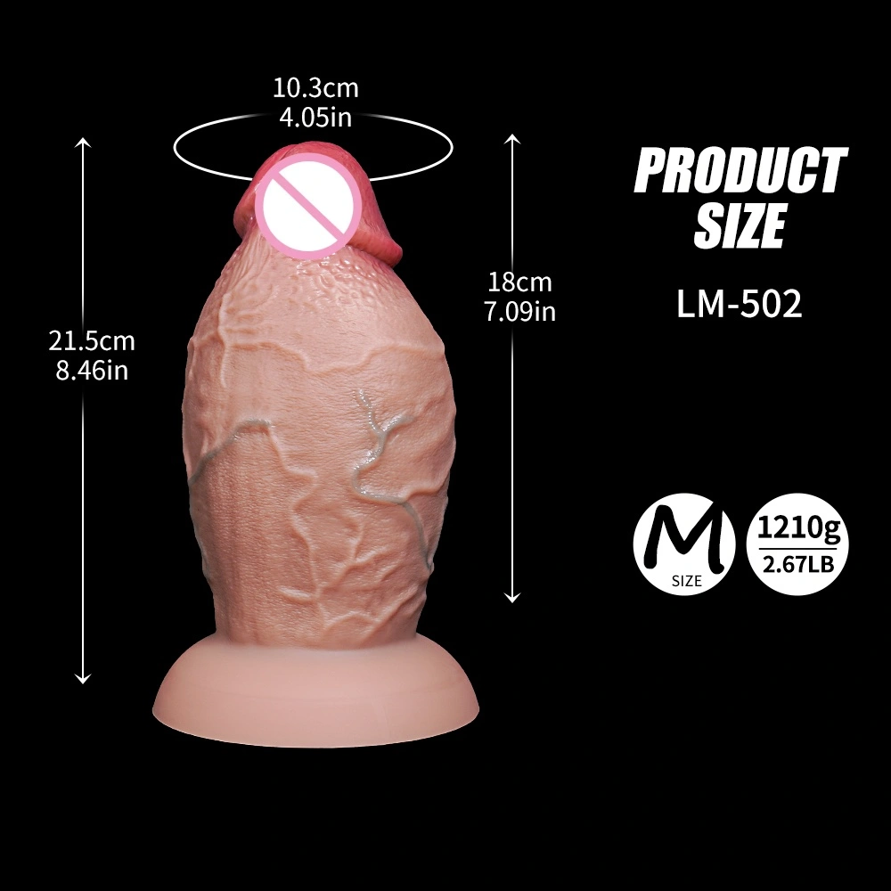 Vesitiivis mies-/naisikäinen penisvibraattori manuaalinen dildon seksilelu QTHY -LM-B502-2-M