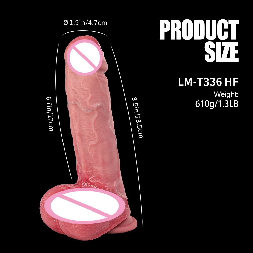 Suomalaisille naisille tarkoitettu suuri kokoinen sähköinen vibratoorijäristyssilikonivibratoori, suuri ja todellinen jäljitelmäpenis, sopii naisille HXR LM-A336