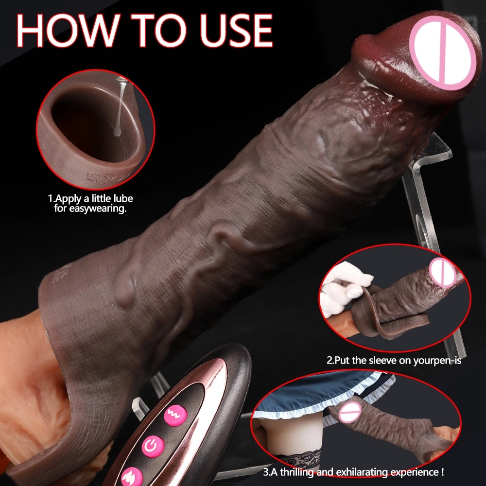 Penisverlenger Mannelijke penisvergroteringsstimulator Versterker Silicone soft condoom Herbruikbare condoom voor mannen-LM-CT612-2