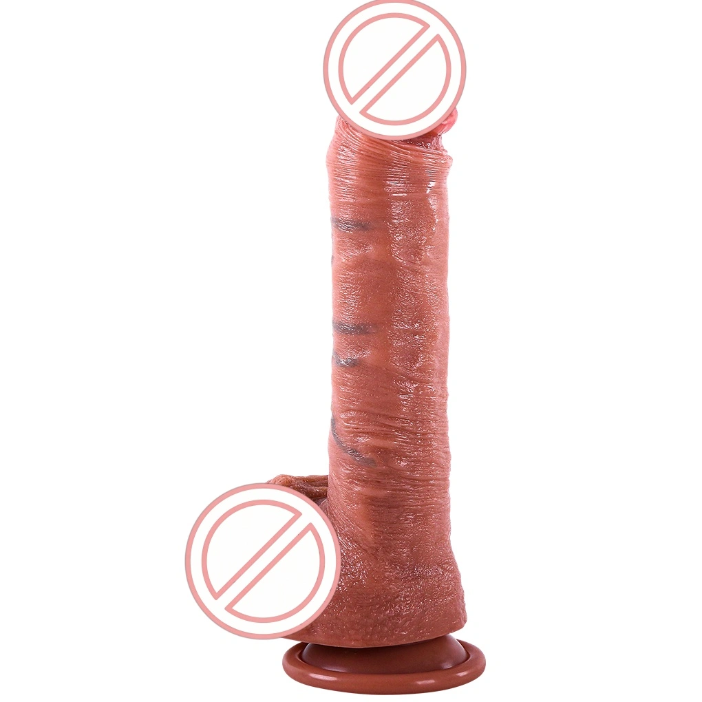 Ympäristöystävällinen kaksifunktioinen pehmeä seksuaalinen dildo, ihmisen kehon mekaniikan mukainen suunnittelu, todellinen ja todellinen, 100% vesivastaista, 480 g, naisen itsetyydytys aikuisten lelu BJD-E011