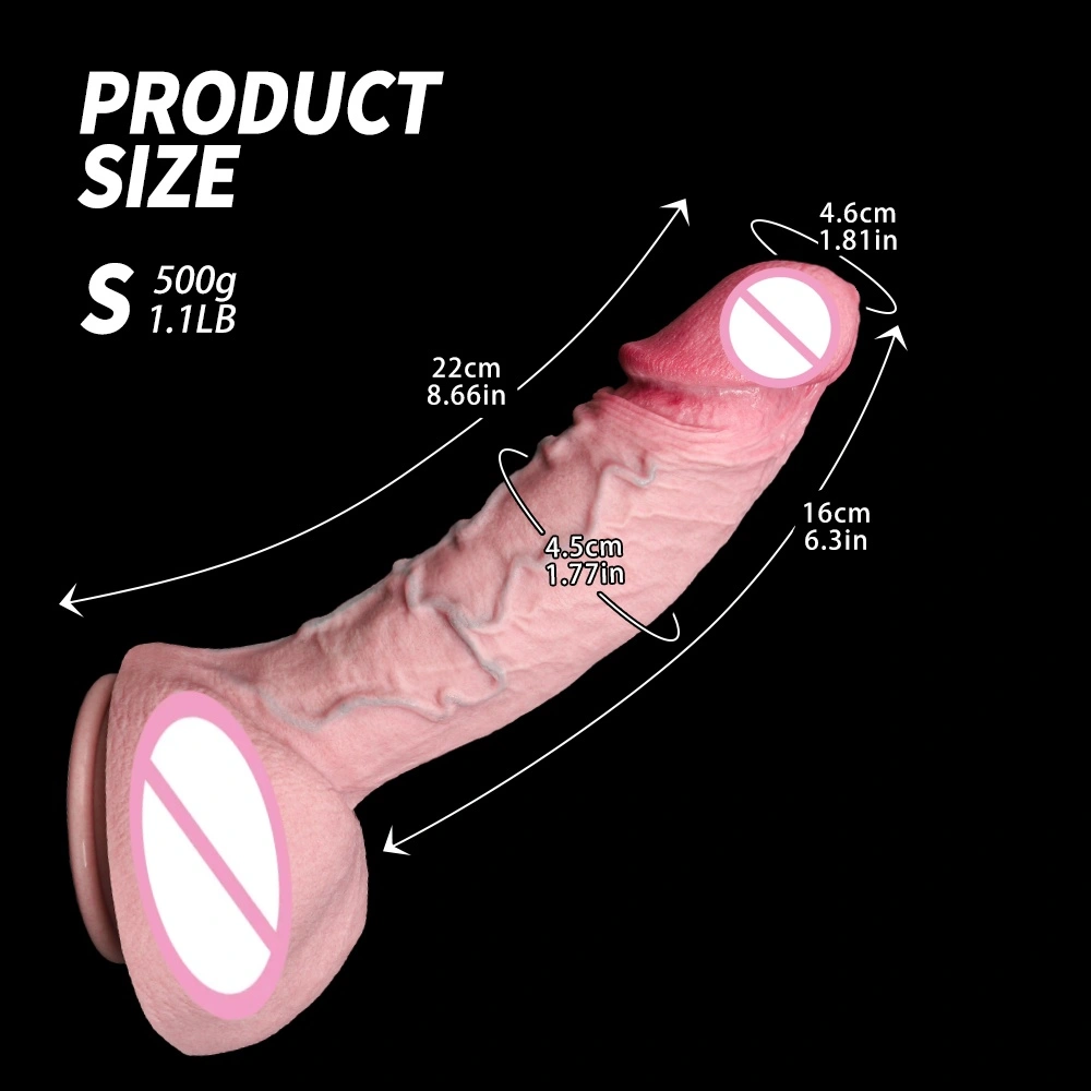 Manuaalinen todellinen monikokoinen imitaatio penis ulkomailla maistuva musta penis G-pisteen aikuisten seksi lelu-LM-B501-4-S