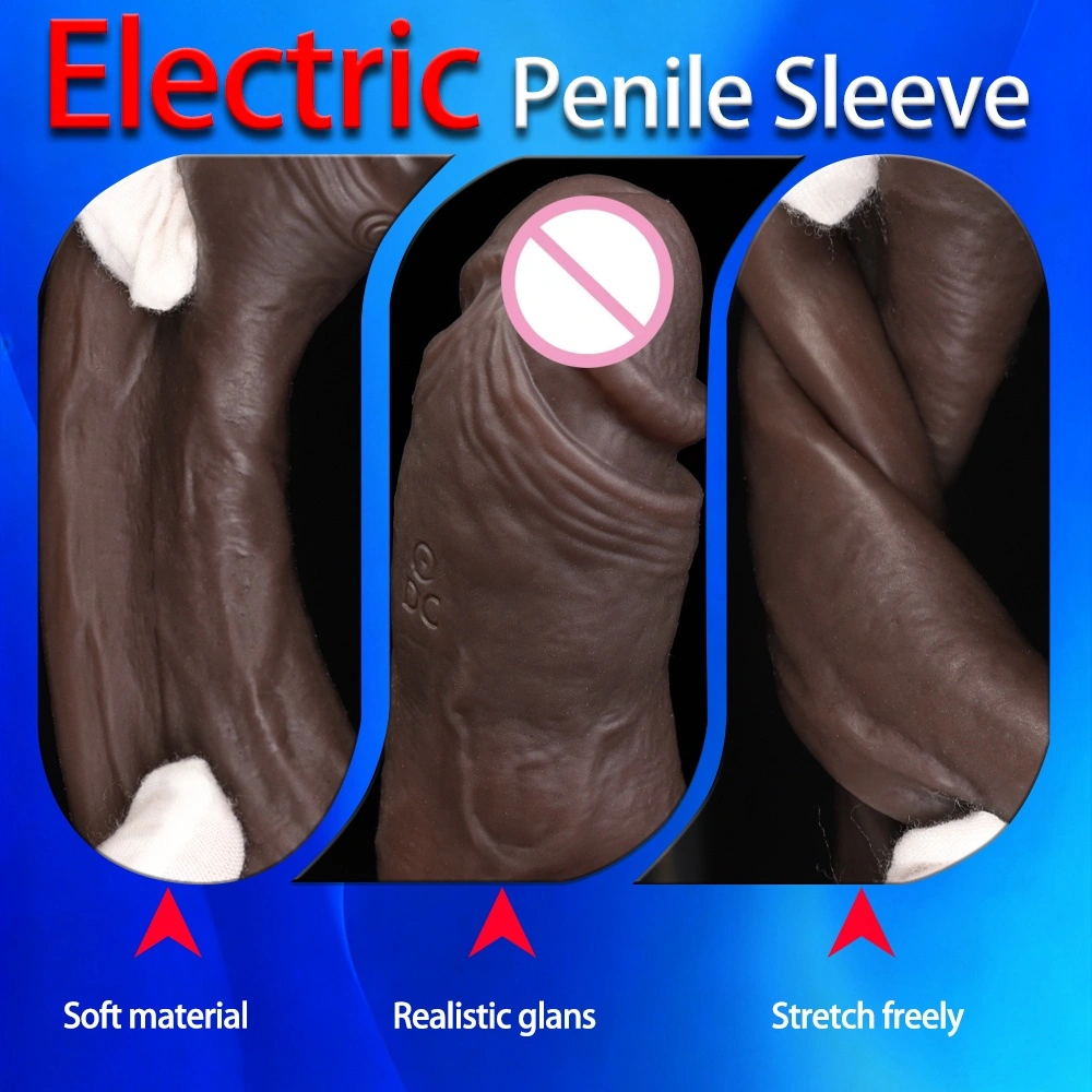 Silicone vertragende wolfs tand penis cover & realistische condoom volwassen condoom sexspeelgoed erotische producten-LM-CT613-2