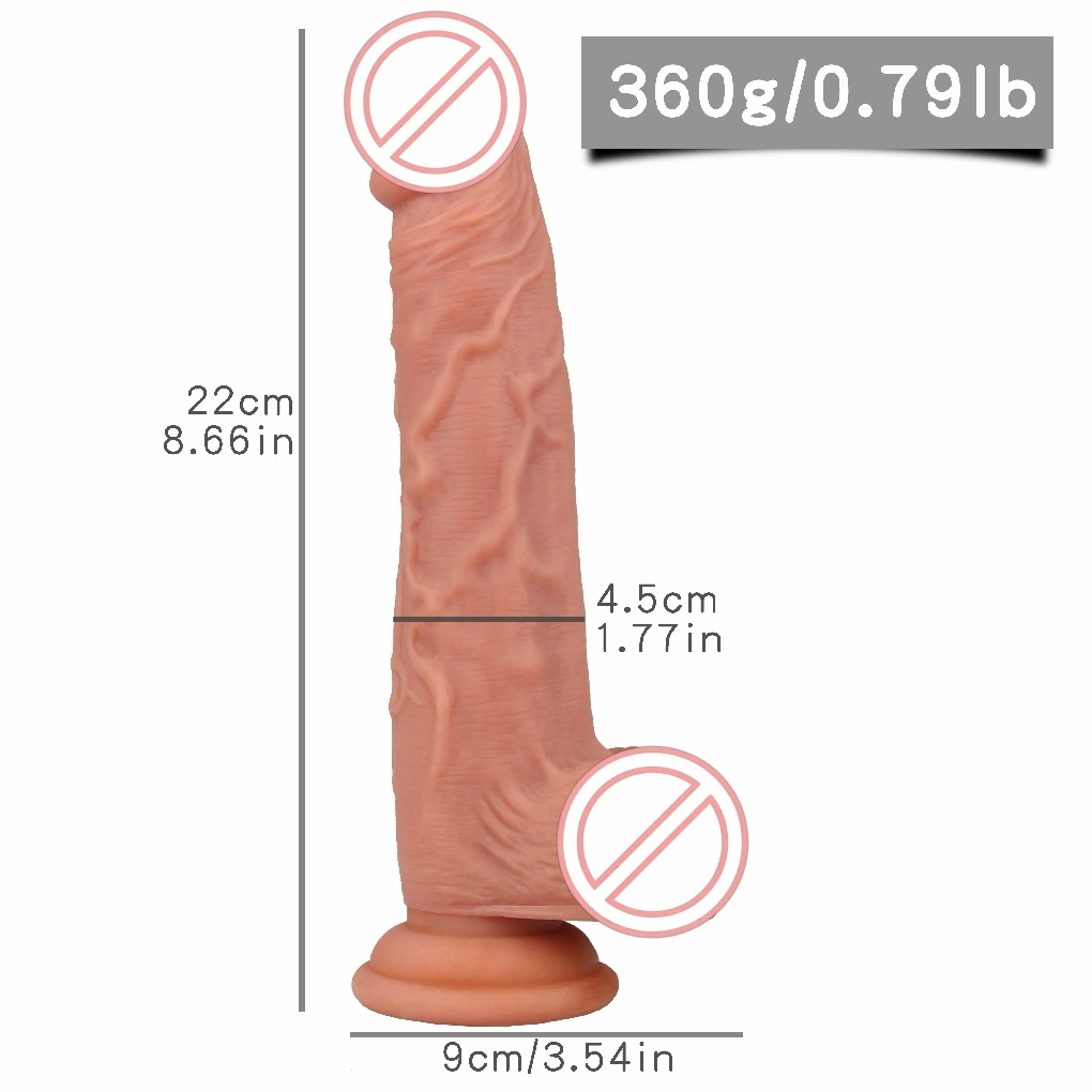 Todellinen silikoni falski peni käsikahva vibrattori 100% vesitiivis HXR -merkki naisten itsetyydytys seksilelu naisille 360 g BJD-E021