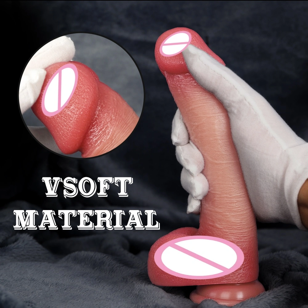 Geslachtsveilig materiaal, gemakkelijk schoon te maken, sterke zuignap, zacht en flexibel, handmatige nep-penis, geschikt voor vrouwen - LM-B322-1
