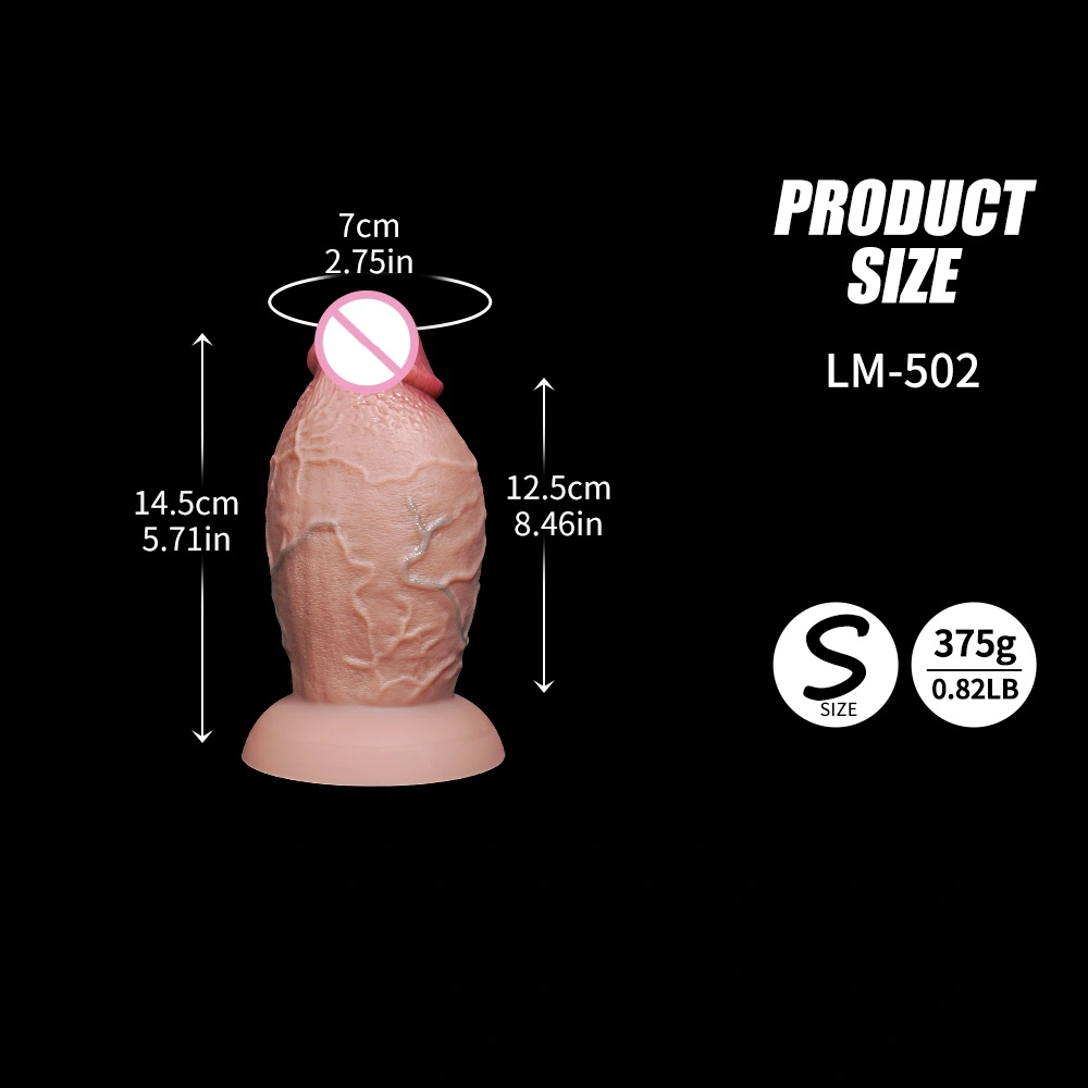 Handmatig realistische multi-dimensionele dildo exotische zwarte penis G-spot volwassen speelgoed-LM-B502-1-S