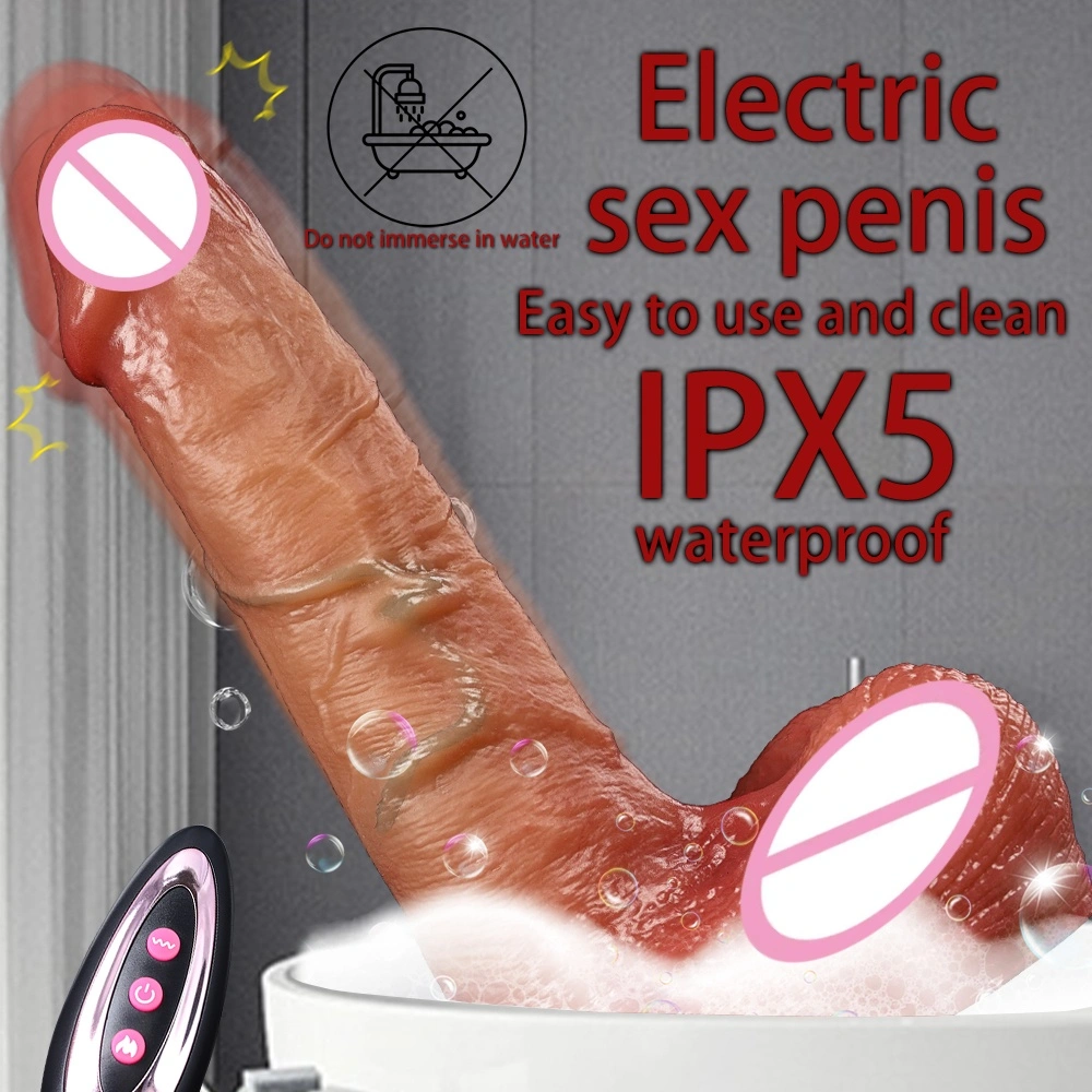 Bestseller vloeibare silica gel grote dildoon telescopische verwarmde kunstmatige penis vrouwelijk sekstoestel LM-A086-2