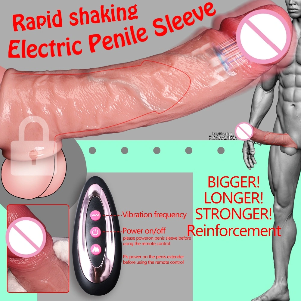 Vloeibare siliciumrubber penis套 versterker herbruikbare condoom vertraging stimulatie G-punt stimulatie realistische dildo套 sexspeelgoed LM-CT607-6