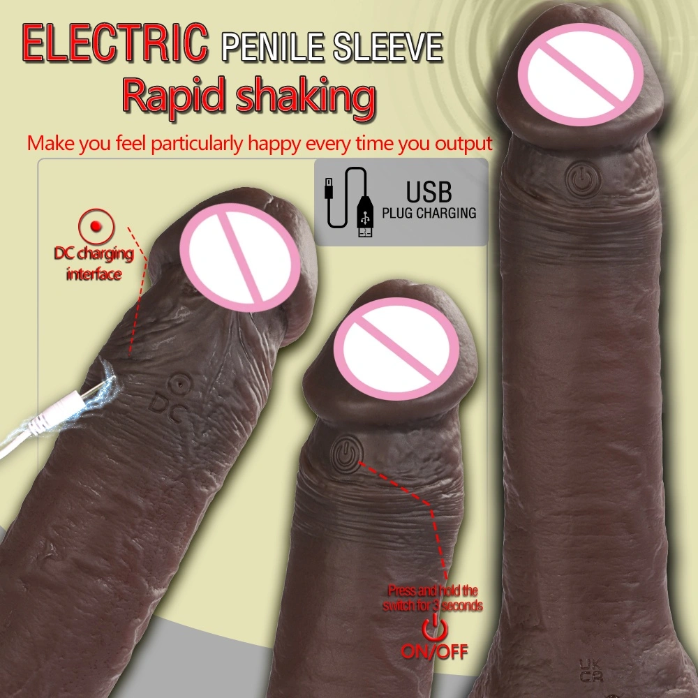 Mannelijke silica gel penis cover verlengd en versterkt hol zacht vlees realistische condoom LM-CT611-2
