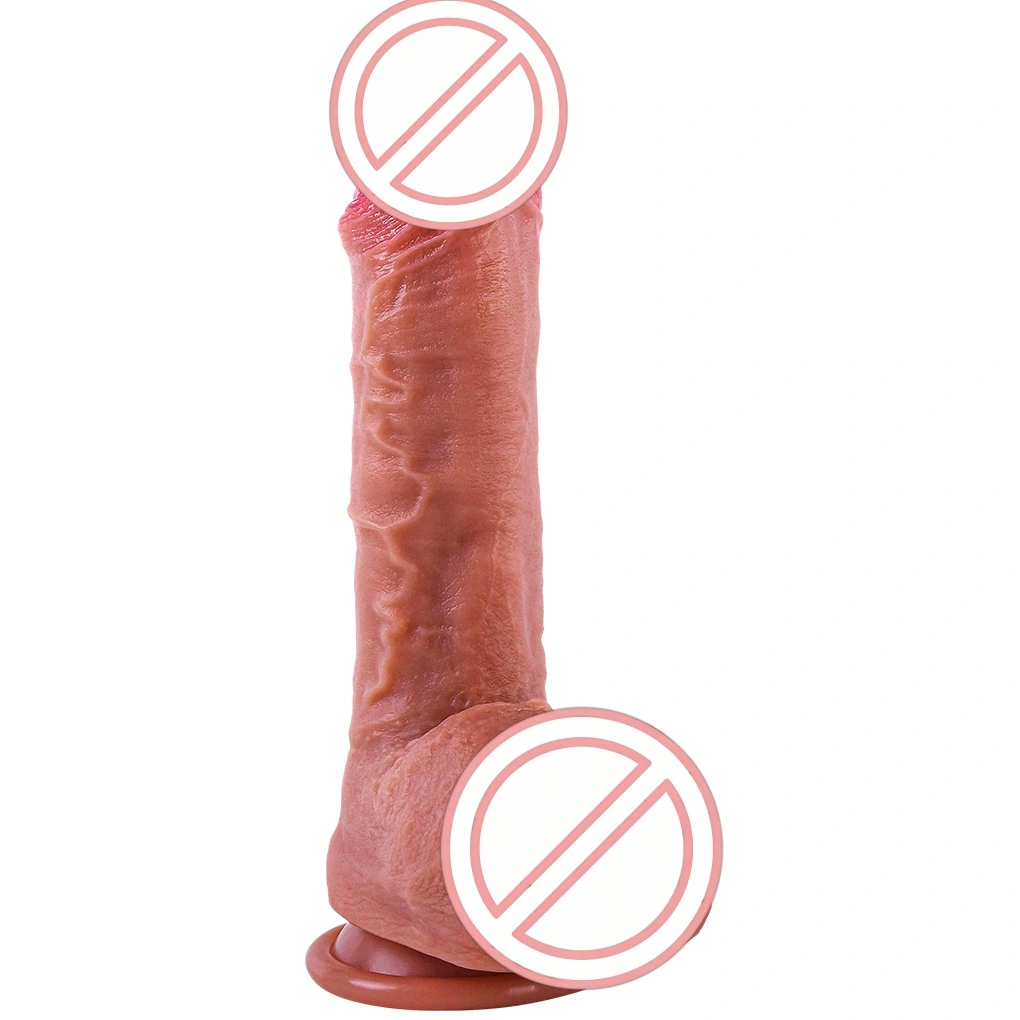 Inch bruine elektrische gesimuleerde vrouwelijke masturbatie dildo met verwarmings- en trillingsfunctie, volwassen erotisch speelgoed doos voor vrouwen-BJD-E019