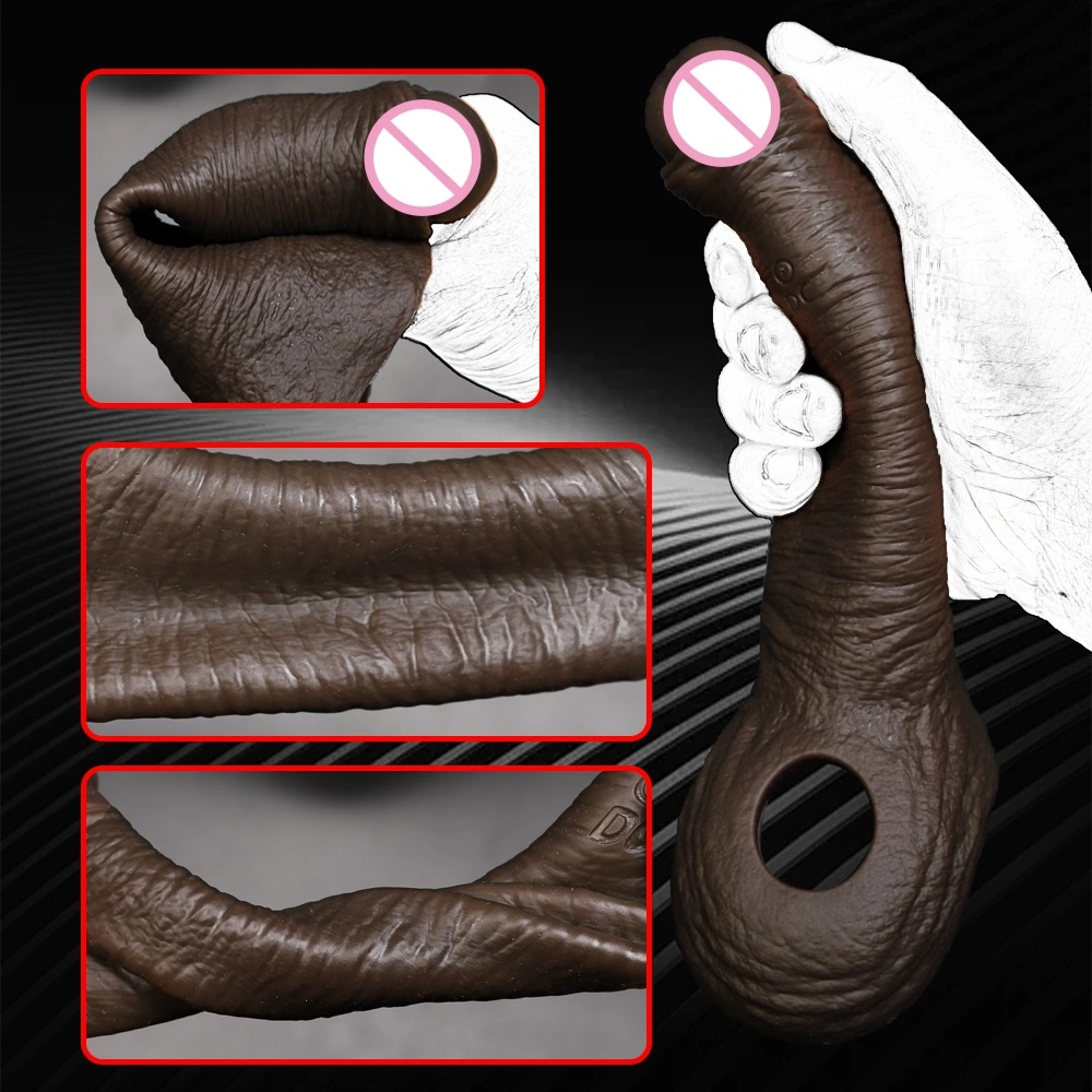 Peniscondoom Dragon Condoms Heren herbruikbare siliconen holle ringpompanoom Heren condoom LM-D812