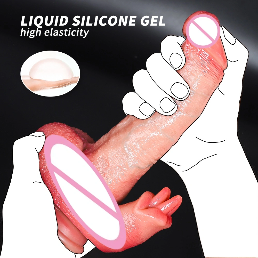Silicone dildo waterdichte draagbare volwassen krachtige zuignap realistische simulatiedildo zachte vrouwelijke masturbatie seksueel speelgoed LM-A315-2