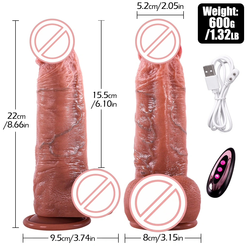 Vedenkestävä silikoni-epälooginen dildovibraattori naisten sukupuolilelu etäohjattava vibraatio-dildo stimulaattori sukupuolilelu - BJD-E002