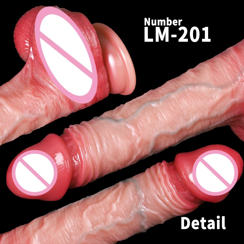 Draadloos afstandsbediening verwarmende uitrekbare realistische trillende vibrator schommelende vrouwelijke volwassen speelgoed vibrator LM-A201-1