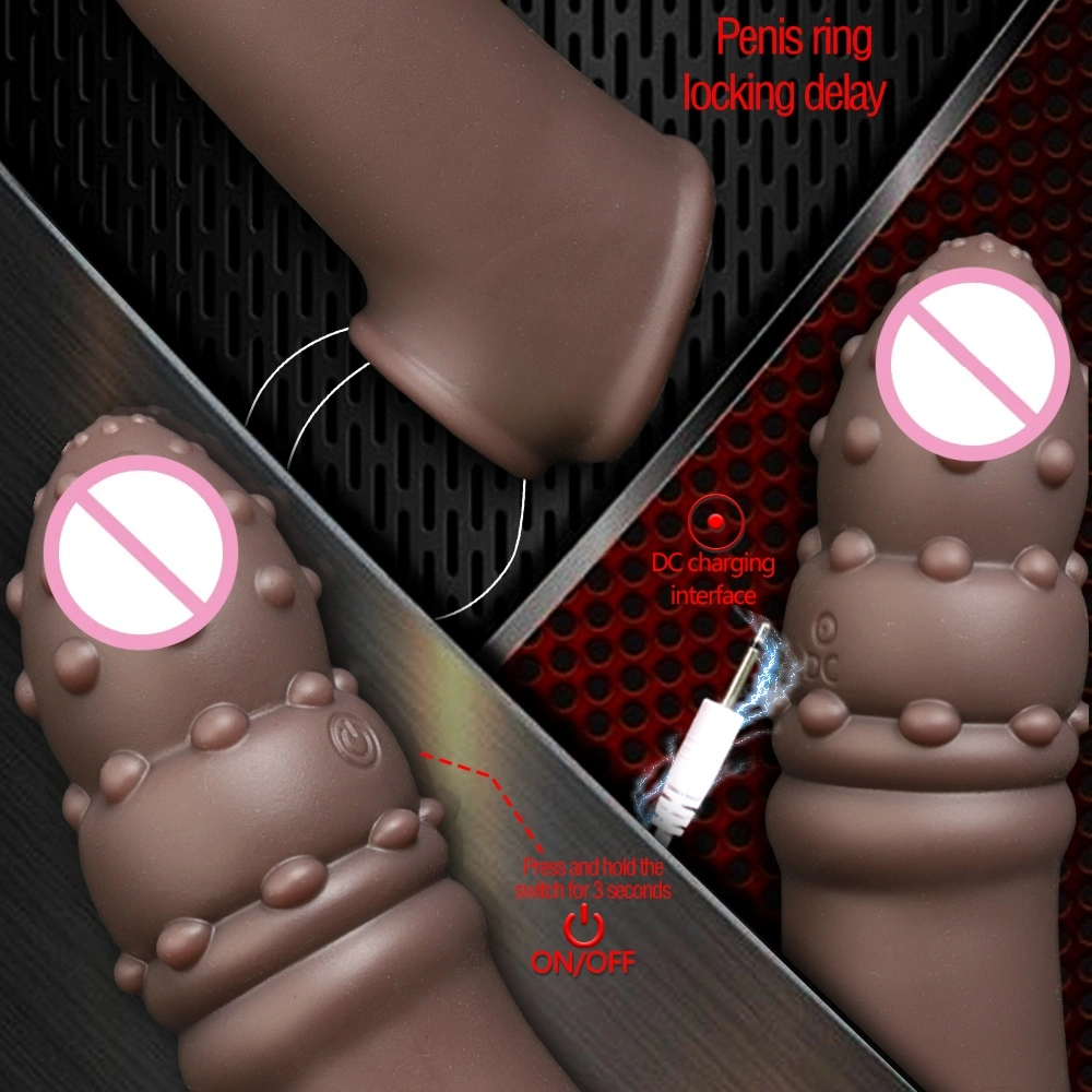 Silicium rubber herbruikbare peniscondoom verlenger condoom sexspeelgoed mannelijke peniscondoom LM-CT606-4-L