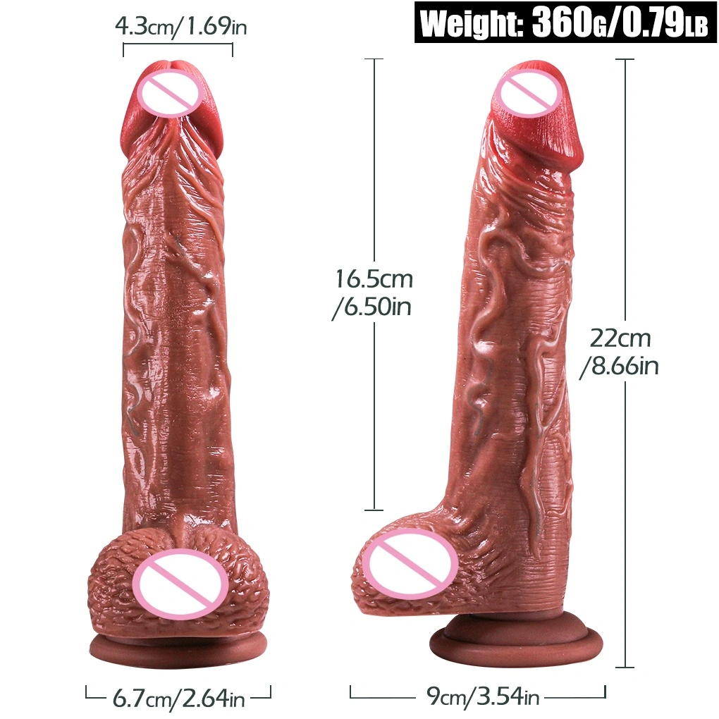 Jucarie sexuală pentru femei cu vibrator realist, controlat la distanță, din silicon, cu textură groasă - BJD - E021 - 2
