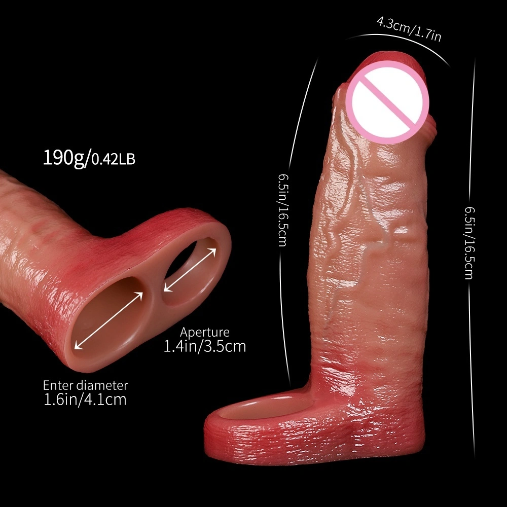 Realistische siliciumpenis dildo, met zacht leerband, zacht volwassen koppels sexspeelgoed, geschikt voor vrouwen LM-CT616