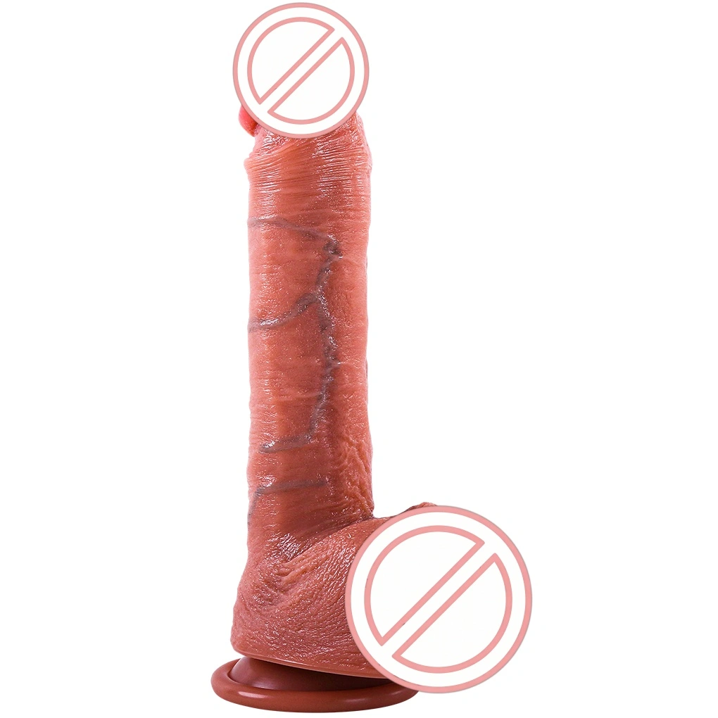 Ympäristöystävällinen kaksifunktioinen pehmeä seksuaalinen dildo, ihmisen kehon mekaniikan mukainen suunnittelu, todellinen ja todellinen, 100% vesivastaista, 480 g, naisen itsetyydytys aikuisten lelu BJD-E011