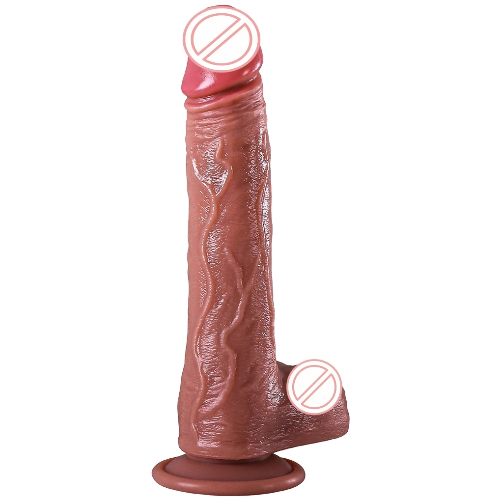 Penis marrone con texture realistica,加厚加大, adatto per l'orgasmo maschile e femminile, dildo, giocattolo anale per adulti HXR-BJD-E017-J