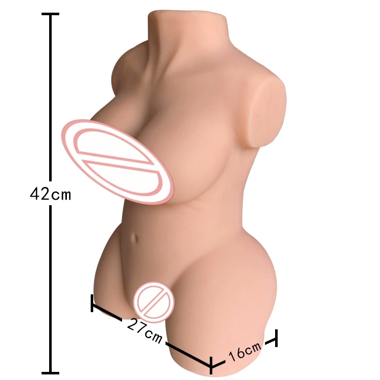 Realistisk simuleret intim del modelleret solid halvkrop intelligent TPE dukke mandlig masturbator vandtæt hul vagina/anus voksen情趣用品-BJD-A015-J