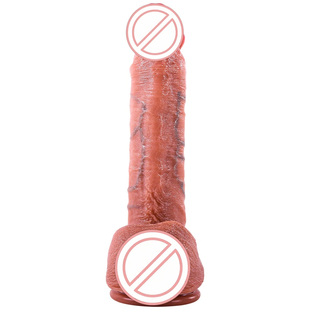 Ympäristöystävällinen kaksifunktioinen pehmeä seksuaalinen dildo, ihmisen kehon mekaniikan mukainen suunnittelu, todellinen ja todellinen, 100% vesivastaista, 480 g, naisen itsetyydytys aikuisten lelu BJD-E011