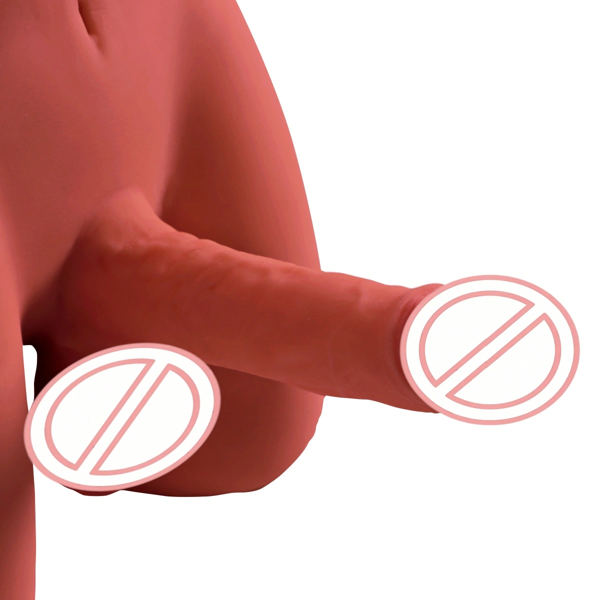 Lebensgroße realistische transsexuelle Dame-Simulation TPE-Torso-Liebespuppe mit Dual-Kanal-Vibrator, Erwachsenenspielzeug für Männer BJD-D007