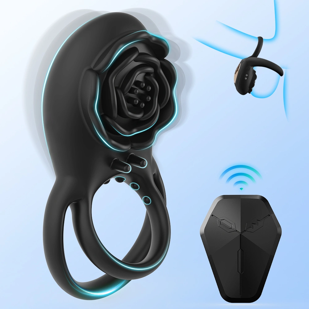 BLACK ROSE Mannen Silicone Waterdichte Vibrerende Vertragende Ejakulatie Controle Adult Vibrator Sperma Ring HXR-XTD079-C-2