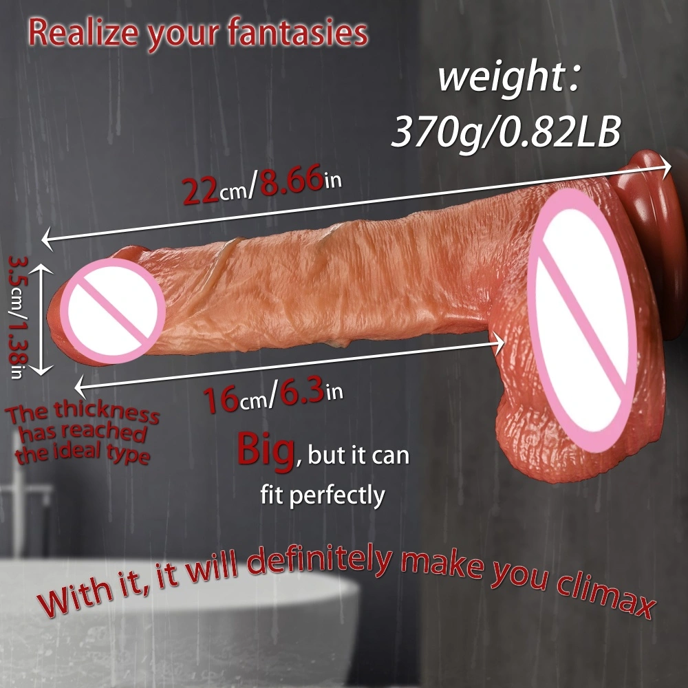 Bestseller vloeibare silica gel grote dildoon telescopische verwarmde kunstmatige penis vrouwelijk sekstoestel LM-A086-2