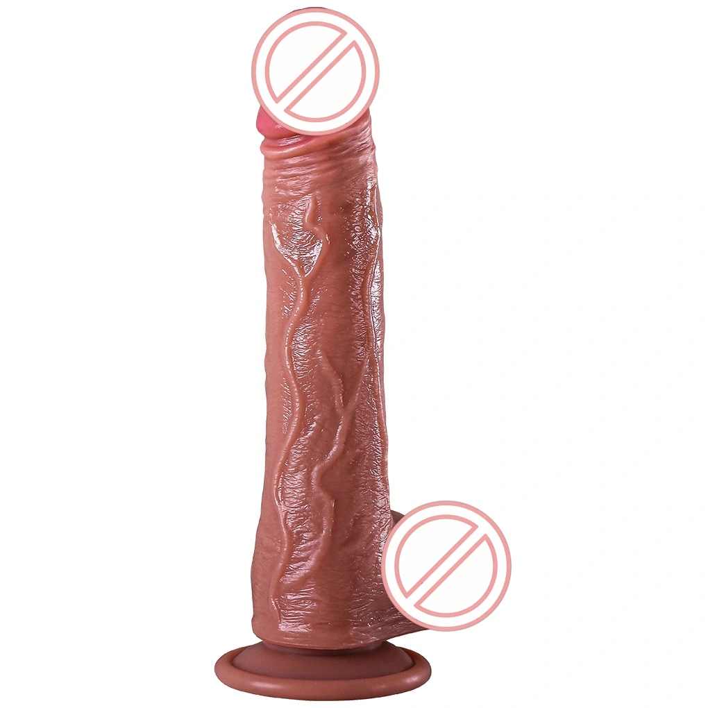 Todellinen tekstuuri ruskea penis, paksumpi ja suurempi, sopii miehille ja naisille orgasmiin, dildon aikuisvapaa-aika tuote peräpeli - BJD-E017-J