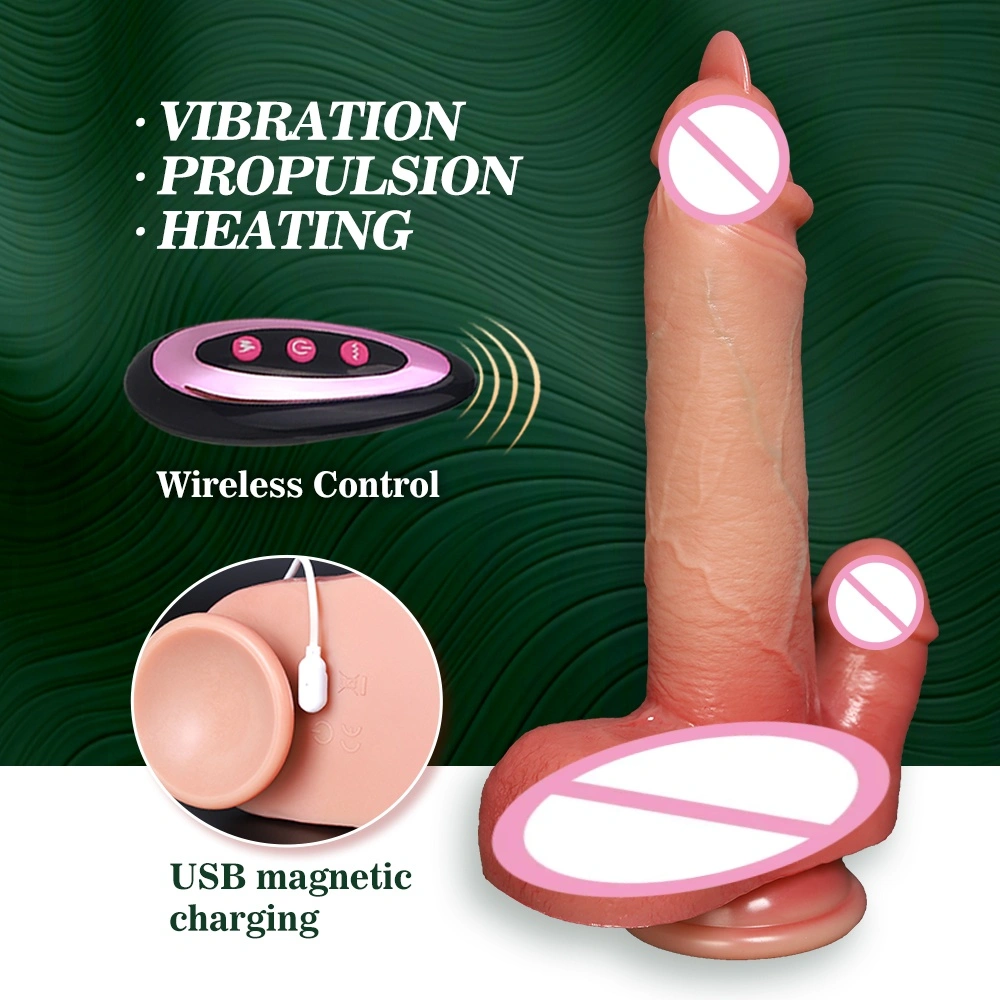 Realistische oplaadbare waterdichte milieuvriendelijke draagbare grote vibrerende roterende dildos zuignap voor vrouwen LM-A310-1