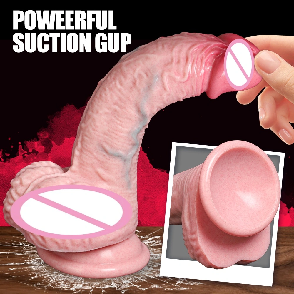 Fabriekswinkelverkoop invoegbare penis vrouwenmasturbator kristal PVC dildo volwassen情趣speelgoed handmatige realistische dildo geschikt voor vrouwen-LM-B01-4