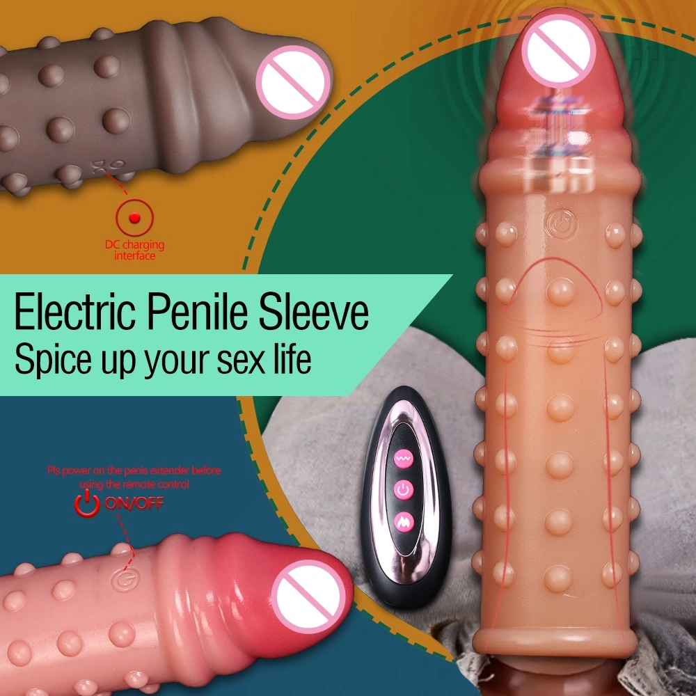 Mannelijke siliconen peniscover verlengd en verdikt hol vertragende nabootsende peniscover draagbare dildo seksueel speelgoed LM-CT605-7