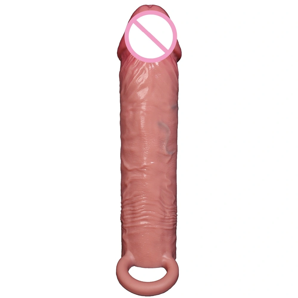Silicone grote neuspenis voor vrouwen met leerband, geschikt voor lesbische seksspeelgoed LM-D807