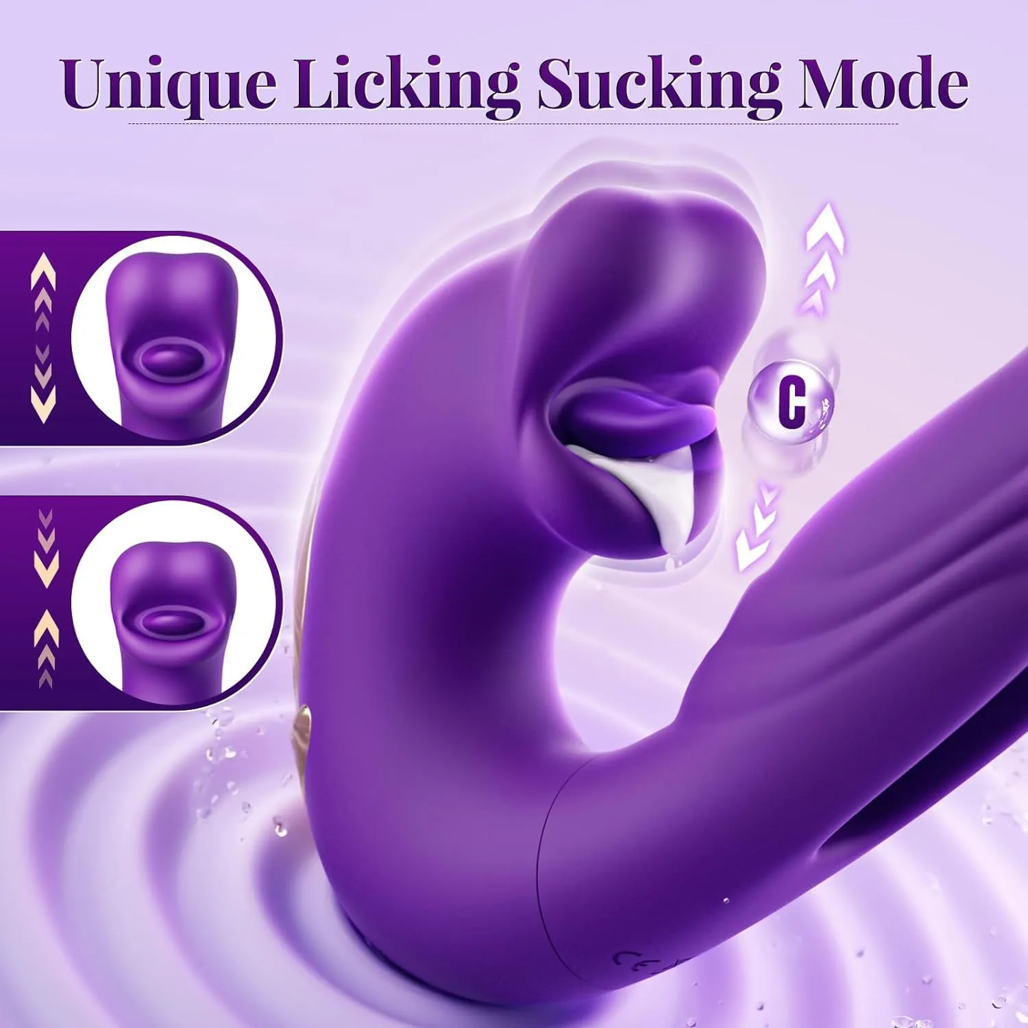 Excite 7 Lick Flapping 7 Vibrating Impact Massager G-pisteen Stimulaatio Vesitiivis Adult Female Sex Toy 7 Vaihtoehtoista Nopeutta GM-494