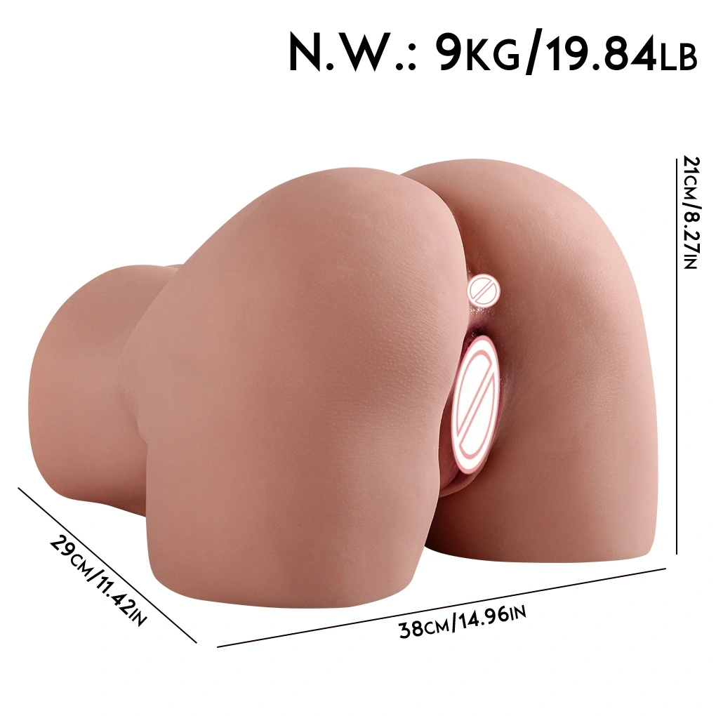 Mandlig realistisk kvindelig stor røv onanering tilbehør vagina vulva anus realistisk TPE vandtæt sex legetøj-BJD-F010